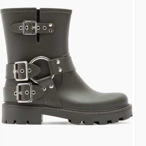 Jeffery Campbell Rain Boots DRIPZ Moto Black